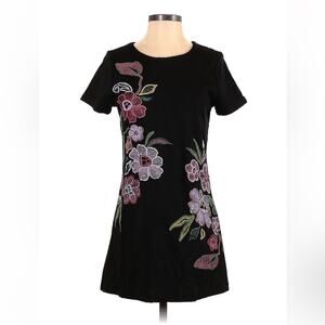 The Way floral print little black dress, size small